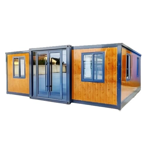 Portable Prefab House Tiny House to Live in, with Fully Equipped Bathroom and Kitchen, Prefabricated Container House for Adults Living, Foldable Mobile Home, Steel Frame Multiple Sizes (30 Feet)