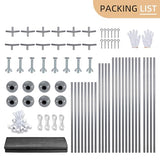 JY QAQA Carport, 12x20 FT Heavy Duty Carport with Roll-Up Window and Sandbags, Portable Garage with Removable Side Walls and Doors, Car Canopy with All-Season Tarp for Cars, Trucks, Boats, Grey JY QAQA PET