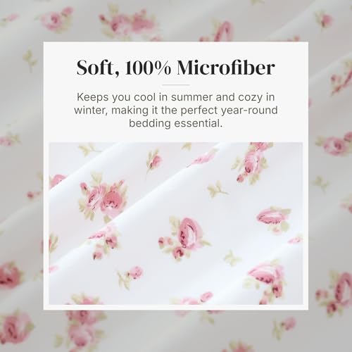 Modern Threads Silky Soft Microfiber and Wrinkle Free Sheets - Luxurious Microfiber Bed Sheets Includes Flat Sheet, Fitted Sheet with Deep Pockets, & Pillowcases Ivory, Full Modern Threads