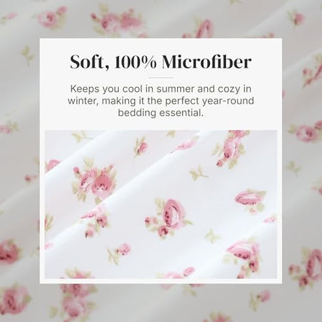 Modern Threads Silky Soft Microfiber and Wrinkle Free Sheets - Luxurious Microfiber Bed Sheets Includes Flat Sheet, Fitted Sheet with Deep Pockets, & Pillowcases Ivory, Full Modern Threads