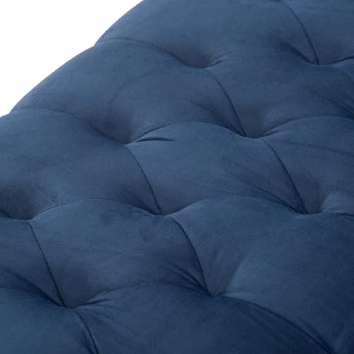 Trygoal Futon Sofa Bed, Convertible Futon Couch with Adjustable Backrest, 68.31” Folding Sofa Bed with 2 Pillows & Metal Legs, Sleeper Loveseat with Armrest for Home Office, Blue Trygoal