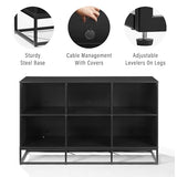 Crosley Furniture Enzo 6 Cube Record Storage Media Player Stand, Vinyl Records Holder, Black Crosley Furniture