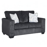 Signature Design by Ashley Altari Modern Loveseat with 2 Accent Pillows, Dark Gray Signature Design by Ashley