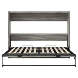 RuiSiSi Modern Metal Horizontal Murphy Bed, Full Size Lift Up Murphy Bed Cabinet, Hidden Wall Bed Foldable Horizontal Murphy Bed for Guest Room, Space Saving, Gray RuiSiSi