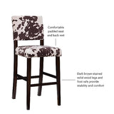 Linon Udder Madness Corey Bar Stool, 19"W x 22.5"D x 44.75"H, Brown Linon