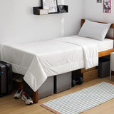 Bedsure Cooling Comforter Twin Size - GentleSoft Moisture Wicking Cooling Blanket for Hot Sleepers, Breathable Lightweight Duvet Insert, Dual-Sided Summer Blanket, White, 68x88 Inches Bedsure