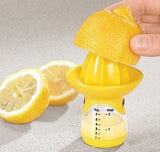 Joie Lemon and Lime Small Hand Juicer and Reamer, Built-In Measuring Cup, Easy to Strain, Stores Leftover Juice, BPA-Free, Dishwasher Safe Joie