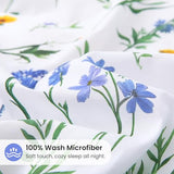 Mooreeke Duvet Cover Full Size, 3 Piece Dandelion Floral Duvet Cover Set with Zipper Closure, Soft & Breathable Microfiber Botanical Patterned Bedding Set with 4 Corner Ties and 2 Pillow Shams Mooreeke