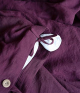 Linen Organic Duvet Cover in Fuchsia. King, Queen, Twin, Full, Double, Single Sizes. with Coconut Buttons Dark Purple Linen Duvet Cover. Magenta Linen Bedding Set. (Twin 68x90'') Generic