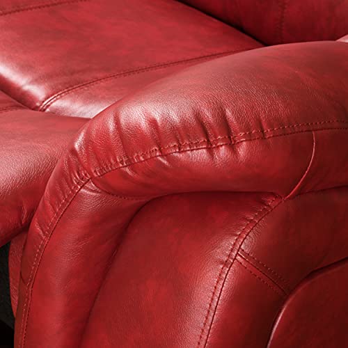 Christopher Knight Home Hawthorne Glider Recliner, Leather, Oxblood Red GDFStudio