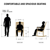 Cambridge Casual Arie Patio Porch Rocking Chair for Outdoor, Single Item/Natural Teak Cambridge Casual