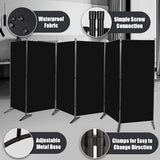 Room Divider-Folding Privacy Screens, 6 ft Partition Room Dividers Wall for Separation, Home, Office, Classroom, Studio (Black, 6 Panel) Grezone