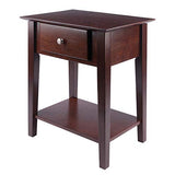 Winsome Wood Shaker Accent Table, Antique Walnut Winsome