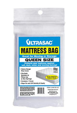 Ultrasac High Performance Queen Size Mattress 2.0 MIL (eq) Clear Cover Waterproof Bags - 70" x 92" - Pack of 1 - for Moving, Storage, & Commercial Ultrasac