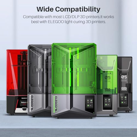 ELEGOO ABS-Like Resin 3.0 Plus, 3D Printer Resin with Low Viscosity and High Precision, 405nm Rapid UV-Curing Photopolymer Resin, 3D Resin for LCD/DLP 3D Printing, Grey 1000G ELEGOO