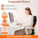 CARSHION Back Massager with Heat,Heated Seat Cover Cushion with 5 Vibrating Massage Nodes Chair Pad for Pain Relief Home Office Use CARSHION