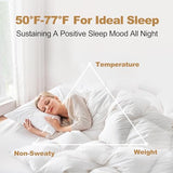 DownAero™ Feather Down Comforter 100% Cotton, High Fill Power Medium Warmth for All Season Duvet Insert, California King Comforter White DownAero