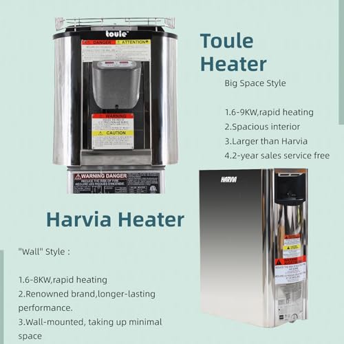 AURGOD Customize Outdoor Red Cedar Steam $ Infrared Saunas 3-8 Person, Wood Burning Stove or ETL Harvia Heater, Dual System Sauna 220V, with Rock, Bluetooth Speaker APP Control(0-195℉) AURGOD