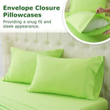 Homilay Twin Size Bed Sheet Set - 3 Piece Soft Microfiber Sheets with Deep Pockets, Cooling Technology, and Wrinkle-Free Pillowcase. Hotel-Quality, Durable Bedding, Sharp Green Homilay