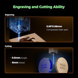 Creality Falcon A1 10W Laser Engraver, 80W Powerful Output, Fully Enclosed, 600mm/s Speed, HD Camera Auto Positioning, Pre-Assembled&Smart Material Recognition, Ideal for Wood & Metal, White Creality