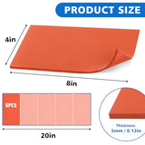 5 Pcs Hat Heat Press Mat, Silicone 8 x 4 Inch Foam Press Pad Heat Resistant for Hat HTV Heat Transfer Ironing (Orange) HolyMaji