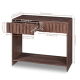 VAXZOFI Console Sofa Table with 2 Drawers, 43-Inch Mid-Century Narrow Entryway Tables with Storage Shelf, Farmhouse Hallway Accent Tables Behind Couch Table for Living Room, Walnut VAXZOFI