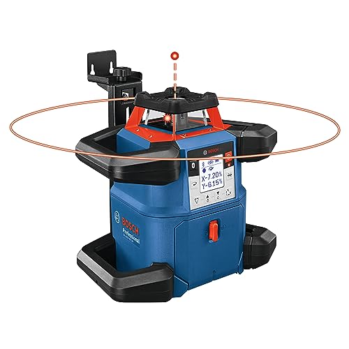 BOSCH GRL4000-80CHVK-S REVOLVE 18V Connected Self-Leveling Horizontal/Vertical Rotary Laser Kit, Includes Tripod, Grade Rod, Receiver, Battery Adapter, 4 D Batteries, Carrying Case, & Accesso - WoodArtSupply