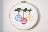Looples Embroidery Kit for Beginners and Adults with Video Tutorials – DIY Starter Kit with 3 Stamped Floral Patterns, Hoops, Threads, Needles, and Instructions (Gnomes, Ornaments & Holiday Wreath)