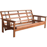 HomeStock Futon Frame Set with Mattress - Converts to Bed - Hardwood Sofa for Living Rooms Frame Only/Barbados HomeStock