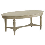 Acme Fordon Oval Coffee Table in Antique White Acme