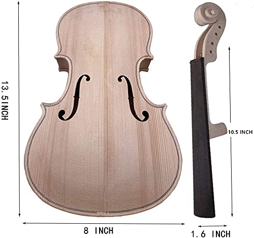 Jiayouy Violin Parts & Accessories 4/4 Violin DIY Kit for Students Beginners Music Lover Make Your Own Violin Jiayouy