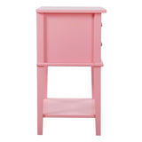 Glory Furniture Newton 2 Drawer Nightstand in Pink Glory Furniture