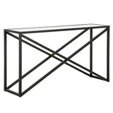 Calix 55'' Wide Rectangular Console Table in Blackened Bronze Henn&Hart