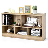 Tangkula 2-Tier 5-Cube Open Shelf Storage Bookcase - Versatile Wooden Display Cabinet for Any Room Tangkula