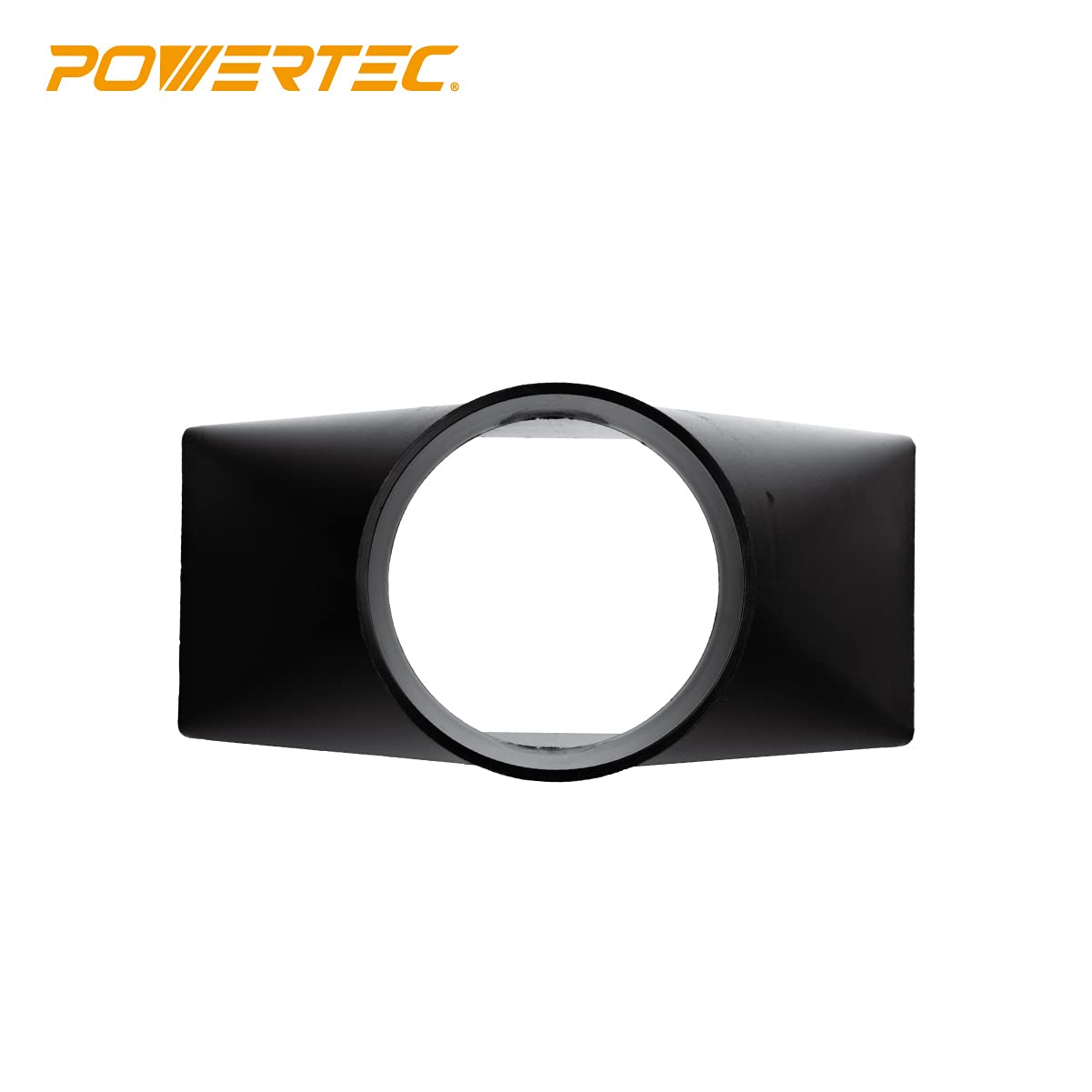 POWERTEC 70151 Dust Hood Rectangular Shape, Funneled 4-Inch Fitting By 10-Inch Wide Attachment for Dust Collection POWERTEC
