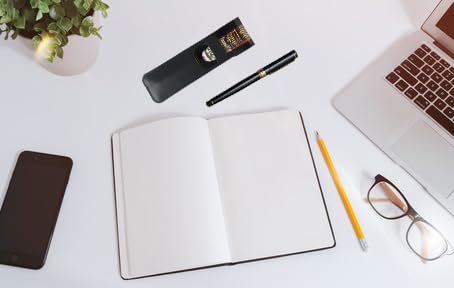 Yongkang Sublimation Pen Bag Pen Sleeve 3 Pieces (Blank Leather + Colored Leather) Capacity of 1-3 pens DIY Process (Black) Yongkang