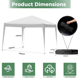 10X10FT White Pop Up Canopy Party Tent, Outdoor Commercial Instant Gazebo with 4 Removable Sidewalls for Events, Wedding, Backyard, Patio, Easy Set Up Sun Shade with Carrying Bag Usnipoya