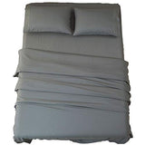 SONORO KATE Bed Sheet Set Super Soft Microfiber 1800 Thread Count Luxury Egyptian Sheets 16-Inch Deep Pocket Wrinkle and Hypoallergenic-4 Piece(Queen Dark Grey) SONORO KATE