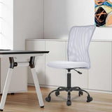 BestOffice Ergonomic Office Chair Desk Chair Mesh Computer Chair Armless Back Support Modern Executive Rolling Swivel Chair with Lumbar Support (White) BestOffice