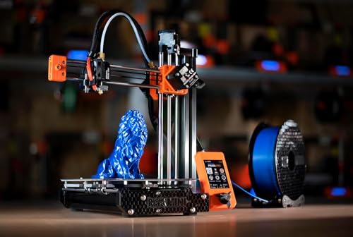 Original Prusa Mini+ Beginner-Friendly 3D Printer DYI Kit, Filament Sensor Included, Fun to Assemble, Removable Print Sheets, Filament Sample Included, Print Size 7×7×7 in. Original Prusa