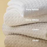 Bedsure Luxury Waffle Duvet Cover King Size - Textured Duvet Cover Set, Soft, Breathable Bedding Set (104"x90") with 2 Pillow Shams for All Season, Khaki, Comforter Not Included Bedsure