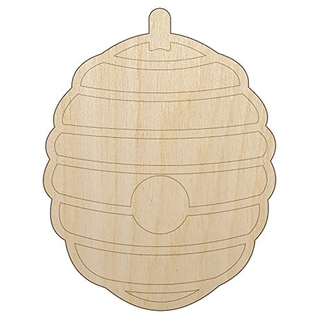 Bee Hive Unfinished Wood Shape Piece Cutout for DIY Craft Projects - 1/8 Inch Thick - 6.25 Inch Size Sniggle Sloth