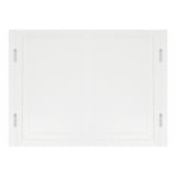 Swinging Doors Cafe Doors, Interior Solid Wood Swing Door with Metal Hinges, Cafe Saloon Doors, Bar Saloon Swinging Doors for Kitchen Stairs Bedroom Entrance Partition (White, 47.2" x35.43") Pinelicorn