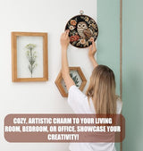 GOLDEN SMILE Embroidery Kit for Beginners Adults - 2-in-1 Frame & Display Hoop (8.2"/21cm), Water-Soluble Pattern, Full Reusable Tools for Easy Start | Owl Floral Art