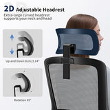 Nexthro Office Chair,Ergonomic Desk Chair with Adjustable Lumbar Support,400 Lbs Mesh Computer Chair High Back with Headrest for Home Office (Black) Nexthro