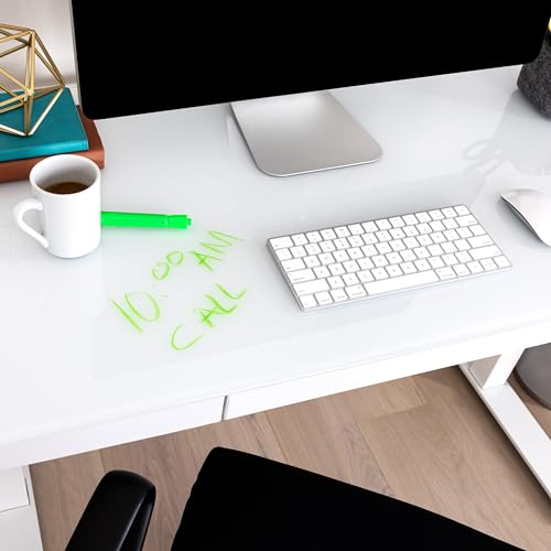 Seville Classics Airlift Electric Height Adjustable Desk with Tempered Glass Top, USB Charging Ergonomic Sit Stand Modern Home Office Workstation, Seville Classics