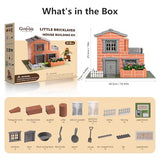 Mini House Building Kit for Kids Age 8+ - Block Building Toys with Real Mini Bricks, STEM Creative Gifts for Boys Girls- DIY Tiny House Construction Set Greek Science