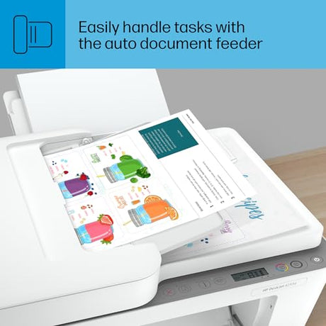 HP DeskJet 4255e Wireless All-in-One Color Inkjet Printer, Scanner, Copier, Best-for-Home, 3 Months of Ink Included (588S6A) HP