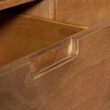 Walker Edison 3-Drawer Mid Century Modern Wood TV Stand for TV's up to 65" Flat Screen Cabinet Door Living Room Storage Entertainment Center, 58 Inch, Caramel Walker Edison