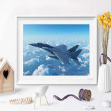 Eagle Jet Plane Paint by Number for Adults DIY Painting Kits Arts Crafts for Home Decor Gift 16x20in LAENAKR